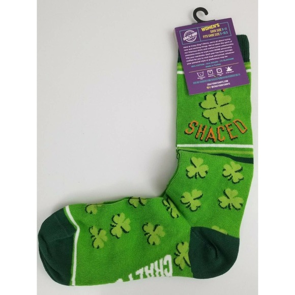 Fit Shaced Socks Funny St Patricks Day Irish Drinking Party Novelty - Picture 2 of 6